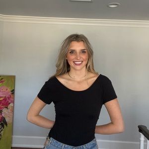 Black bodysuit short sleeve